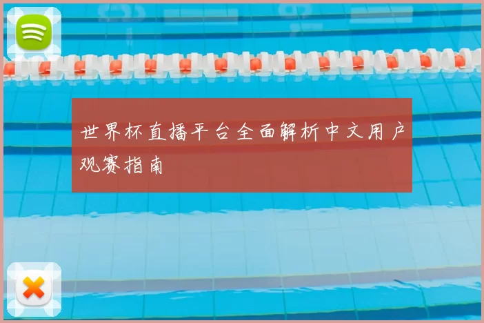 世界杯直播平台全面解析中文用户观赛指南